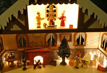 Lighted Wooden Advent Calendar - Winter Chalet Advent Calendar