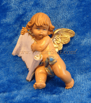 Cherub with Scroll - 5" Fontanini Nativity Angel 54045