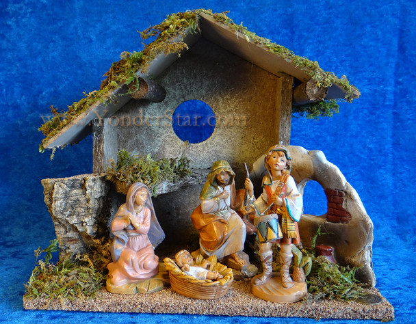 5" Fontanini Nativity Scene with Wooden Stable 54482