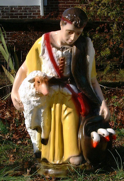 36" Scale Color Outdoor Nativity Set Shepherd with Sheep