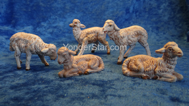 Sheep - White Sheep Set - 5" Fontanini Nativity Animals Set of 5 -  72539