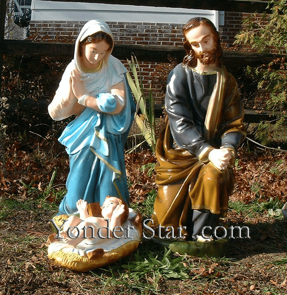 36" Scale Full Color Outdoor Nativity Holy Family