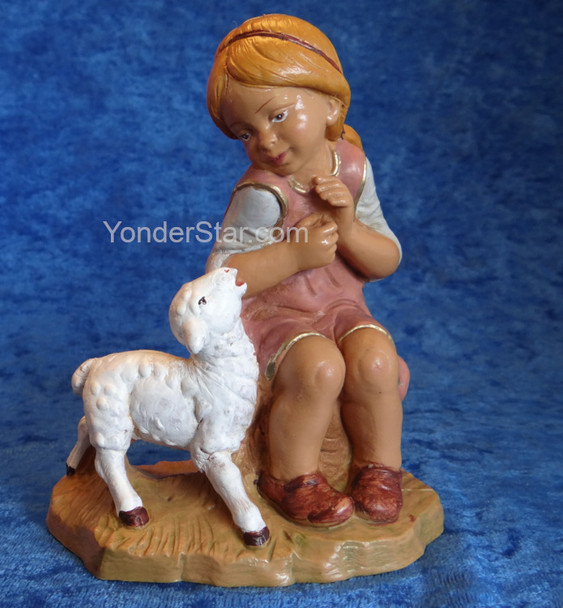 Beth - 12" Scale Fontanini Nativity Girl Seated 52927