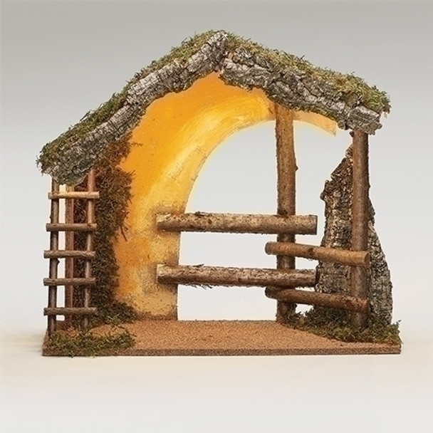 Large wooden nativity stable