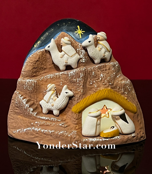 Kings path lighted nativity scene