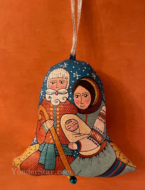Hand-painted Ukrainian Nativity Bell Ornament