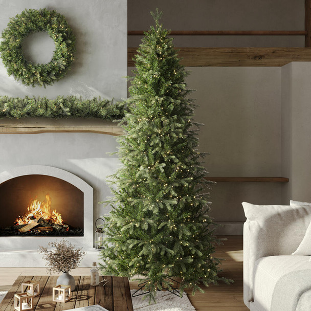 Frosted Douglas Fir Artificial Christmas Tree - Thumbnail 2