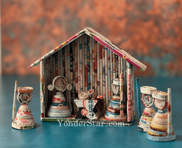 recycled paper nativity from Vietnam 