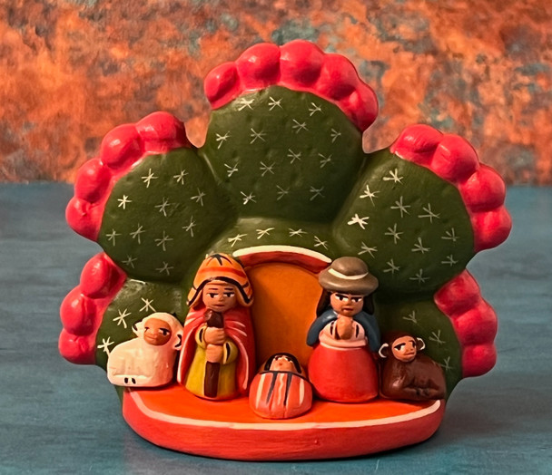 desert cactus nativity scene