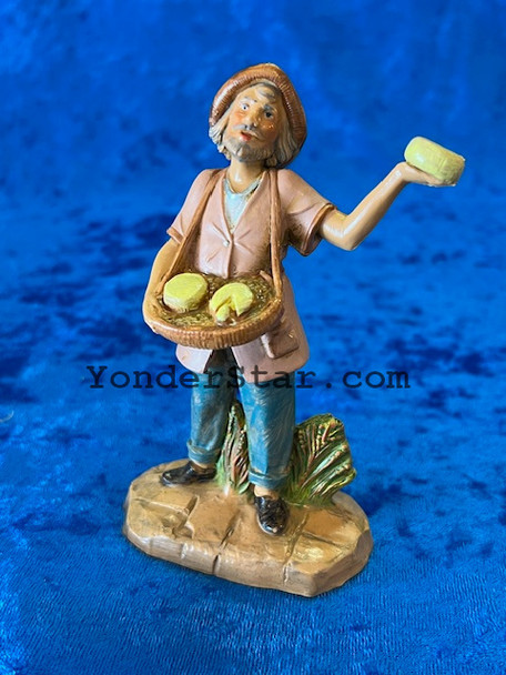Lorenzo - 5" Scale Fontanini Nativity Cheese Peddler 54139