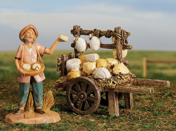 Fontanini nativity 2026 cheese peddler village scene