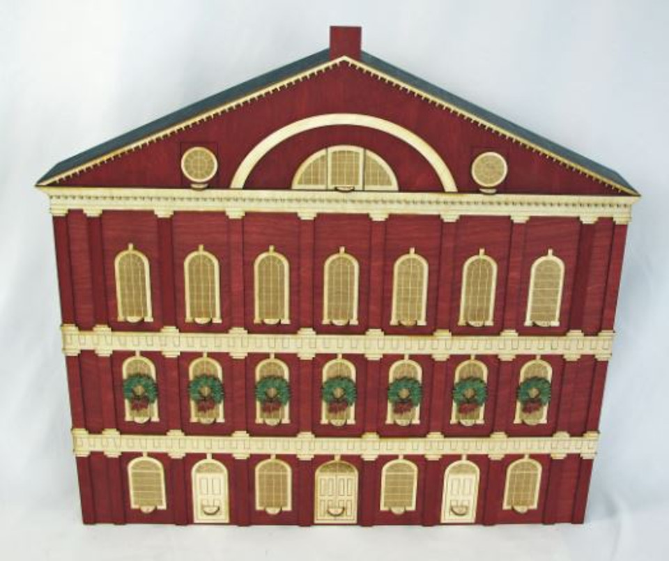 Wooden House Advent Calendar Boston's Faneuil Hall