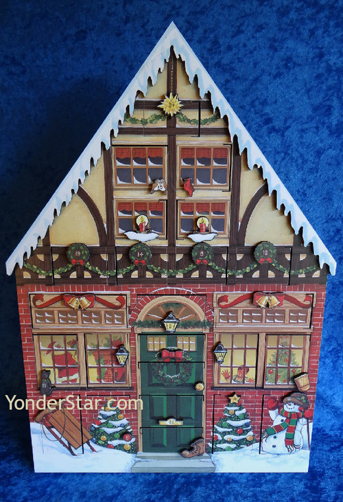 Wooden House Advent Calendar The Christmas Calendar