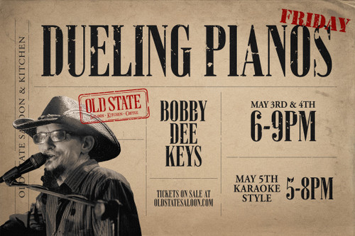 FRIDAY May 3RD Dueling Pianos Ticket