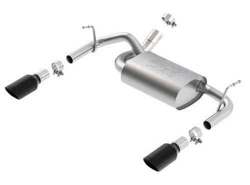 Borla Single 2.5" Into Muffler Dual 2" Out Axle-Back Exhaust 2012-2018 Jeep Wrangler Jk/ Jku 3.6l V6, Atak Series -11860bc Borla Single 2.5" Into Muffler Dual 2" Out Axle-Back Exhaust 2012-2018 Jeep Wrangler Jk/ Jku 3.6l V6, Atak Series -11860bc