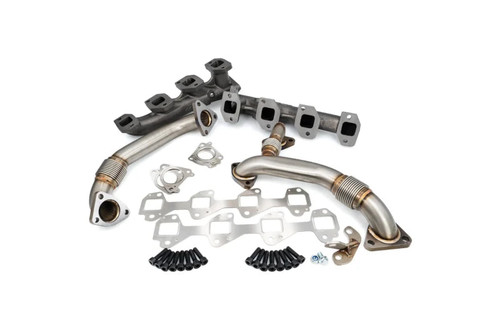 PPE 116111000 High-Flow Exhaust Manifolds with Up-Pipes | 2001-2004 GM Silverado/Sierra 2500HD/3500HD 6.6L Duramax LB7 PPE 116111000 High-Flow Exhaust Manifolds with Up-Pipes | 2001-2004 GM Silverado/Sierra 2500HD/3500HD 6.6L Duramax LB7