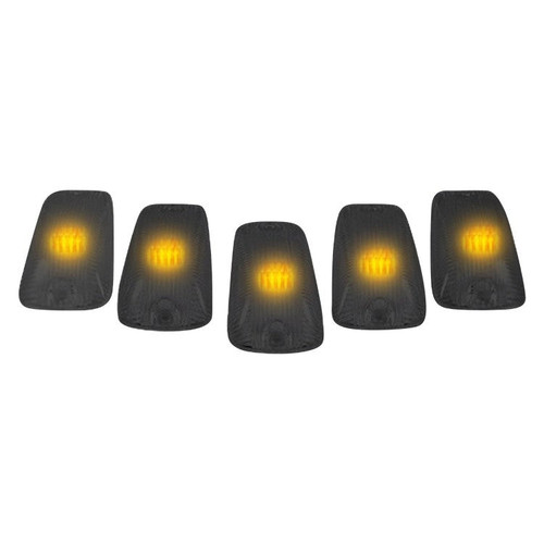 Recon 264159Bk 5 Piece LED Roof Light Kit with Smoked Lens | 1988-2002 GM Silverado/Sierra 2500HD/3500HD Recon 264159Bk 5 Piece LED Roof Light Kit with Smoked Lens | 1988-2002 GM Silverado/Sierra 2500HD/3500HD