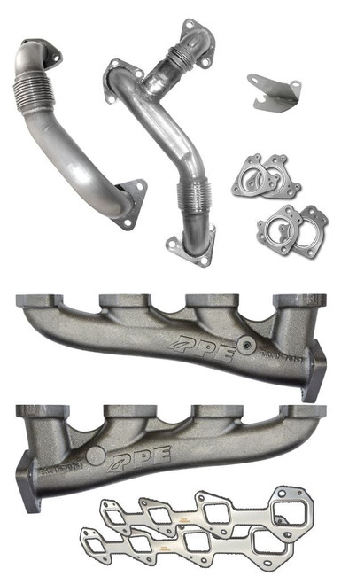 PPE 116111600 Exhaust Manifolds & Up-Pipes | 2006-2007 GM Silverado/Sierra 2500HD/3500HD 6.6L Duramax LBZ PPE 116111600 Exhaust Manifolds & Up-Pipes | 2006-2007 GM Silverado/Sierra 2500HD/3500HD 6.6L Duramax LBZ