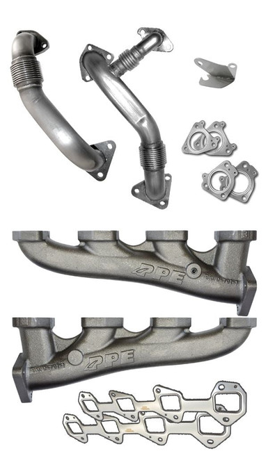 PPE 116111200 Exhaust Manifolds & Up-Pipes | 2002-2004 GM Silverado/Sierra 2500HD/3500HD 6.6L Duramax PPE 116111200 Exhaust Manifolds & Up-Pipes | 2002-2004 GM Silverado/Sierra 2500HD/3500HD 6.6L Duramax