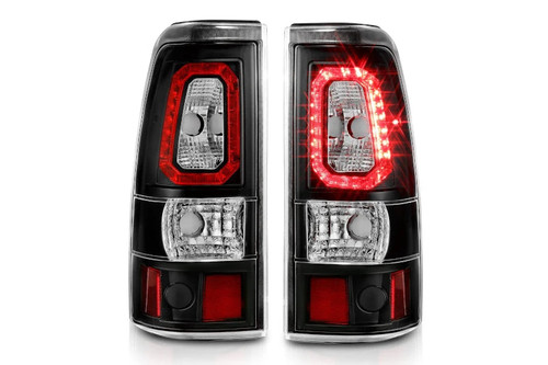 ANZO 311327 Black Clear Bar Style LED Tail Lights | 2003-2007 Silverado 2500HD/3500HD ANZO 311327 Black Clear Bar Style LED Tail Lights | 2003-2007 Silverado 2500HD/3500HD
