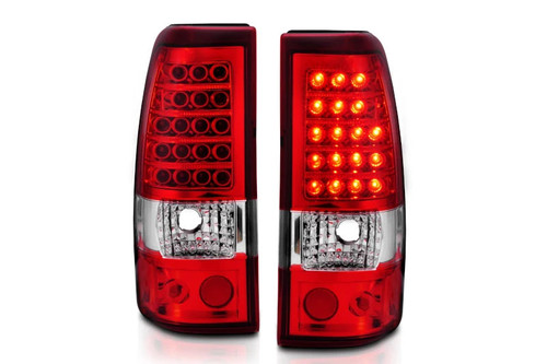 ANZO 311007 Chrome Red Classic LED Tail Lights | 2003-2007 Silverado 2500HD/3500HD ANZO 311007 Chrome Red Classic LED Tail Lights | 2003-2007 Silverado 2500HD/3500HD