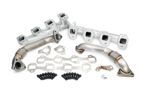 PPE 116111035 High Flow Exhaust Manifolds & Up Pipes Kit Silver (FED / 2001 CA) | 2001-2004 GM Silverado/Sierra 2500HD/3500HD 6.6L Duramax LB7 PPE 116111035 High Flow Exhaust Manifolds & Up Pipes Kit Silver (FED / 2001 CA) | 2001-2004 GM Silverado/Sierra 2500HD/3500HD 6.6L Duramax LB7