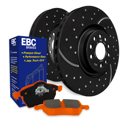 EBC Brakes S8KR1010 Stage 8 Dimpled & Slotted Rear Brake Kit | 01-19 GM Silverado/Sierra 2500HD/3500HD EBC Brakes S8KR1010 Stage 8 Dimpled & Slotted Rear Brake Kit | 01-19 GM Silverado/Sierra 2500HD/3500HD