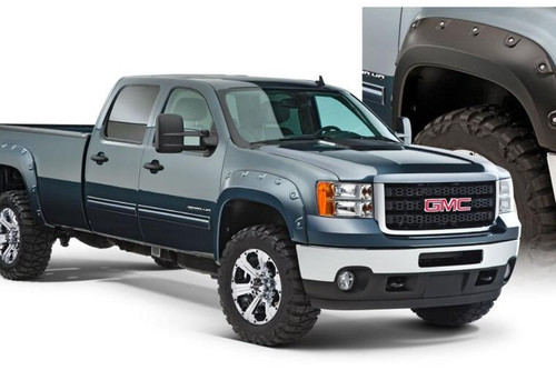 Bushwacker 40943-02 Boss Pocket Style Front & Rear Fender Flares | 2007.5-2010 GM Sierra 2500HD/3500HD Bushwacker 40943-02 Boss Pocket Style Front & Rear Fender Flares | 2007.5-2010 GM Sierra 2500HD/3500HD