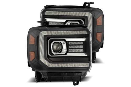 AlphaRex 880615 LUXX Series Black LED Projector Headlights | 2014-2018 Sierra 1500/2500HD/3500HD AlphaRex 880615 LUXX Series Black LED Projector Headlights | 2014-2018 Sierra 1500/2500HD/3500HD