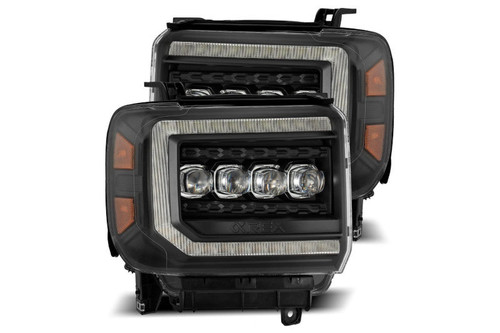 AlphaRex 880617 NOVA Series Black LED Projector Headlights | 2014-2018 Sierra 1500/2500HD/3500HD AlphaRex 880617 NOVA Series Black LED Projector Headlights | 2014-2018 Sierra 1500/2500HD/3500HD