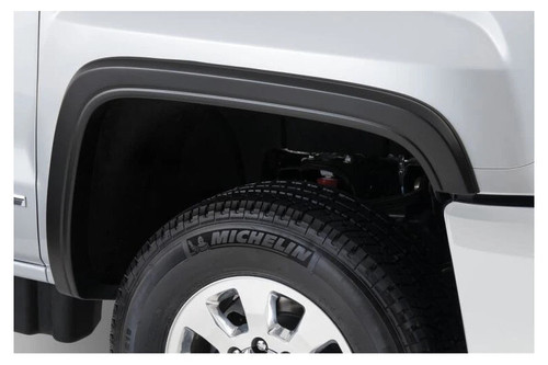 Bushwacker 40965-02 OE Style Front & Rear Fender Flares with Black Smooth Finish | 2015-2019 Sierra 1500/2500HD/3500HD Bushwacker 40965-02 OE Style Front & Rear Fender Flares with Black Smooth Finish | 2015-2019 Sierra 1500/2500HD/3500HD