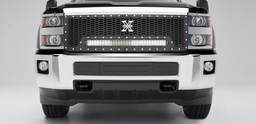 T-Rex 7311241 HD Laser Torch Grille with 30 inch LED Bar Black with Chrome Studs | 2015-2019 Silverado 2500HD/3500HD T-Rex 7311241 HD Laser Torch Grille with 30 inch LED Bar Black with Chrome Studs | 2015-2019 Silverado 2500HD/3500HD