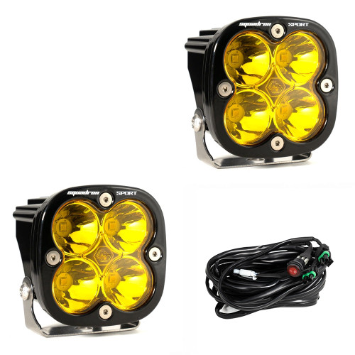 Baja Designs 557811 Amber Lens Spot Black LED Light Pods Squadron Sport Pair | Universal Baja Designs 557811 Amber Lens Spot Black LED Light Pods Squadron Sport Pair | Universal
