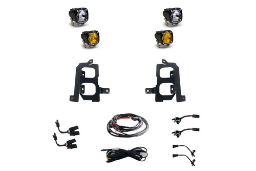 Baja Designs 447849 S1 Dual Fog Pocket Light Kit Amber/Clear | 2020-2022 GM Silverado/Sierra 2500HD/3500HD Baja Designs 447849 S1 Dual Fog Pocket Light Kit Amber/Clear | 2020-2022 GM Silverado/Sierra 2500HD/3500HD