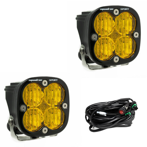 Baja Designs 557815 Amber Lens Wide/Cornering Black LED Light Pods Squadron Sport Pair | Universal Baja Designs 557815 Amber Lens Wide/Cornering Black LED Light Pods Squadron Sport Pair | Universal