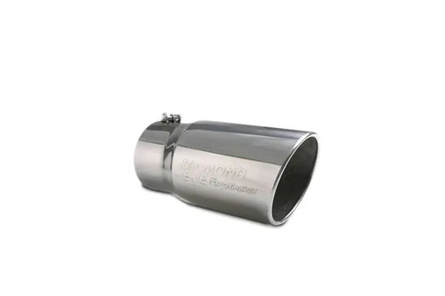 Diamond Eye 4512BRA-DE 4 inch Inlet 5 inch Outlet Bolt-On Rolled Angle Stainless Steel Exhaust Tip | Universal Diamond Eye 4512BRA-DE 4 inch Inlet 5 inch Outlet Bolt-On Rolled Angle Stainless Steel Exhaust Tip | Universal
