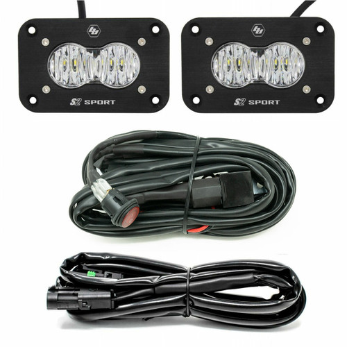 Baja Designs 547807 Clear Lens Wide/Cornering Flush Mount LED Light Pod Reverse Kit S2 Sport | Universal Baja Designs 547807 Clear Lens Wide/Cornering Flush Mount LED Light Pod Reverse Kit S2 Sport | Universal