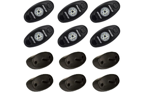 Rigid 400253 A-Series High-Power Cool White Rock Lights Set of 6 | Universal Rigid 400253 A-Series High-Power Cool White Rock Lights Set of 6 | Universal