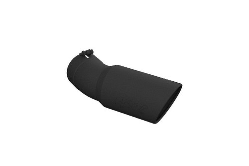 MBRP T5154BLK Exhaust Tip 6 inch O.D. Angled Rolled End 5 inch Inlet 15-1/2 inch Length 30 Degree Bend Black | Universal MBRP T5154BLK Exhaust Tip 6 inch O.D. Angled Rolled End 5 inch Inlet 15-1/2 inch Length 30 Degree Bend Black | Universal