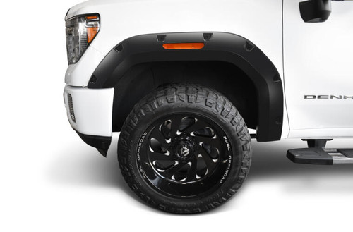 Bushwacker 40987-02 Pocket Style Front & Rear Fender Flares | 2021-2025 GM Silverado/Sierra 2500HD/3500HD Bushwacker 40987-02 Pocket Style Front & Rear Fender Flares | 2021-2025 GM Silverado/Sierra 2500HD/3500HD