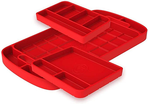 S&B 80-1001 3 Piece Red Silicone Tool Tray Set | Universal S&B 80-1001 3 Piece Red Silicone Tool Tray Set | Universal