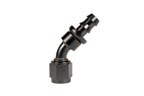 Fleece FPE-PL-45-06 -6 45 Deg to Hose Barb Black | Universal Fleece FPE-PL-45-06 -6 45 Deg to Hose Barb Black | Universal