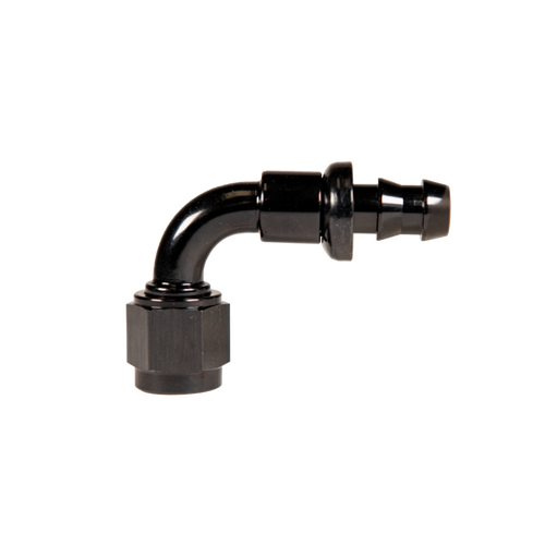 Fleece FPE-PL-90-10 -10 90 Deg to Hose Barb Black | Universal Fleece FPE-PL-90-10 -10 90 Deg to Hose Barb Black | Universal