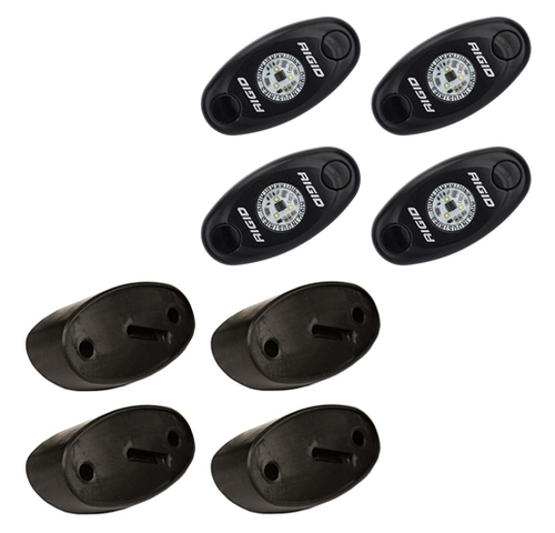 Rigid 400243 A-Series Amber High-Power Rock Lights 4-Pack | Universal Rigid 400243 A-Series Amber High-Power Rock Lights 4-Pack | Universal