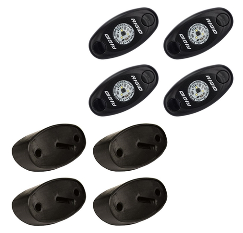 Rigid 400203 A-Series High-Power Cool White Rock Lights Set of 4 | Universal Rigid 400203 A-Series High-Power Cool White Rock Lights Set of 4 | Universal