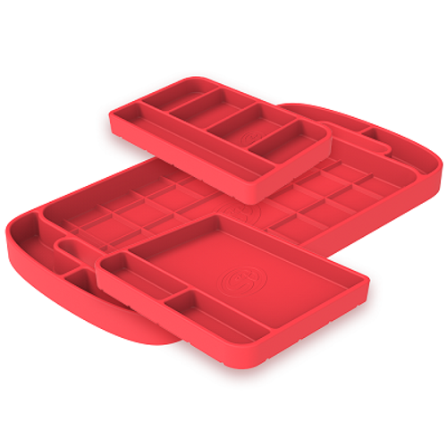 S&B 80-1003 3 Piece Pink Silicone Tool Tray Set | Universal S&B 80-1003 3 Piece Pink Silicone Tool Tray Set | Universal