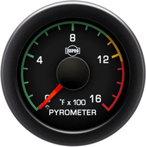 Isspro R17021 EV2 2-1/16 inch 0-1600F Pyrometer w/ Pre-Turbo Color-Band Gauge - Black Face Black Bezel | Universal Isspro R17021 EV2 2-1/16 inch 0-1600F Pyrometer w/ Pre-Turbo Color-Band Gauge - Black Face Black Bezel | Universal
