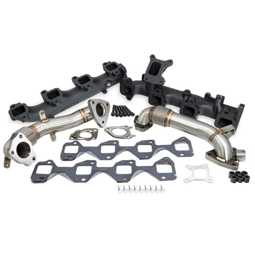 PPE 116112520 High Flow Black Exhaust Manifolds & Up-Pipes Package | 2017-2025 GM Silverado/Sierra 2500HD/3500HD 6.6L Duramax PPE 116112520 High Flow Black Exhaust Manifolds & Up-Pipes Package | 2017-2025 GM Silverado/Sierra 2500HD/3500HD 6.6L Duramax