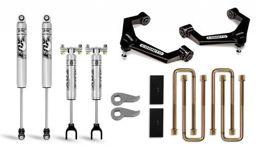 Cognito 110-P0882 3 inch Performance Uniball Leveling Lift Kit with Fox PS 2.0 IFP Shocks | 2020-2025 GM Silverado/Sierra 2500HD/3500HD Cognito 110-P0882 3 inch Performance Uniball Leveling Lift Kit with Fox PS 2.0 IFP Shocks | 2020-2025 GM Silverado/Sierra 2500HD/3500HD