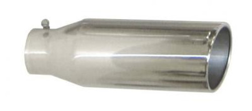 Pypes EVT407 4 inch Inlet x 7 inch Outlet x 18 inch Long Polished Exhaust Tip | Universal Pypes EVT407 4 inch Inlet x 7 inch Outlet x 18 inch Long Polished Exhaust Tip | Universal